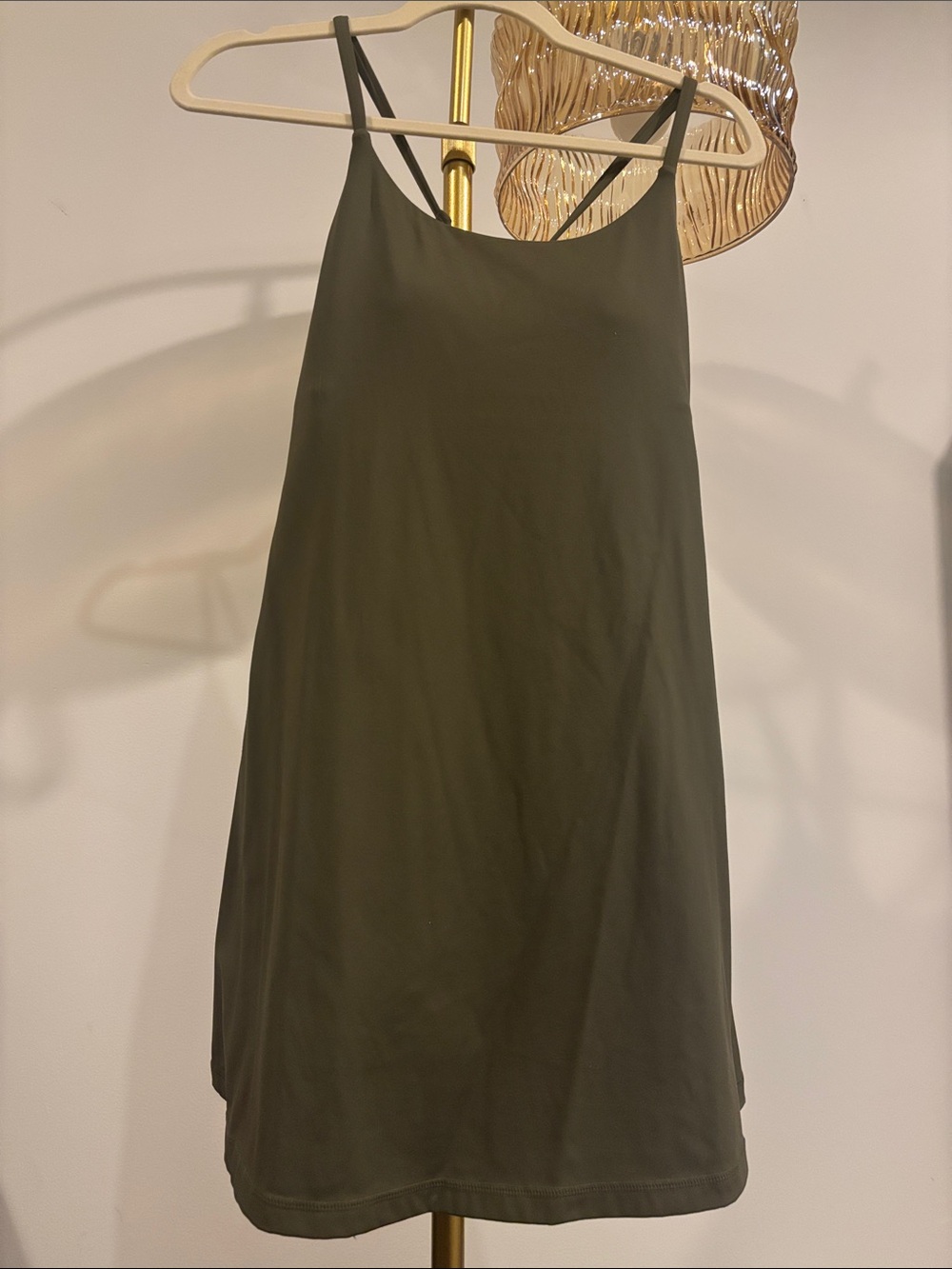 Olive Green Tennis Dress with Shorts